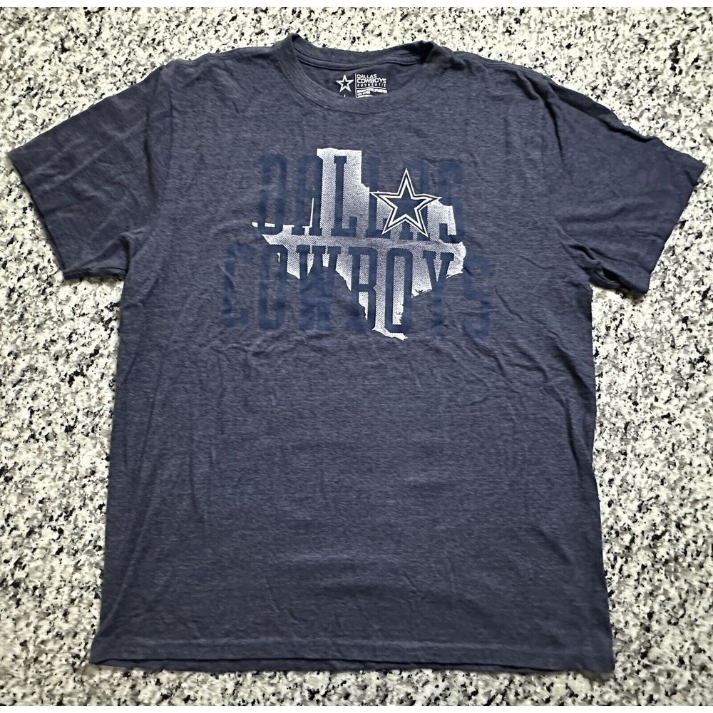 Dallas Cowboys Football T-shirt Blue Men's Large Soft Short Sleeve - Picture 1 of 5
